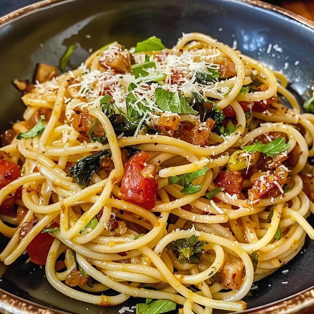Spaghetti mit Rosenkohl