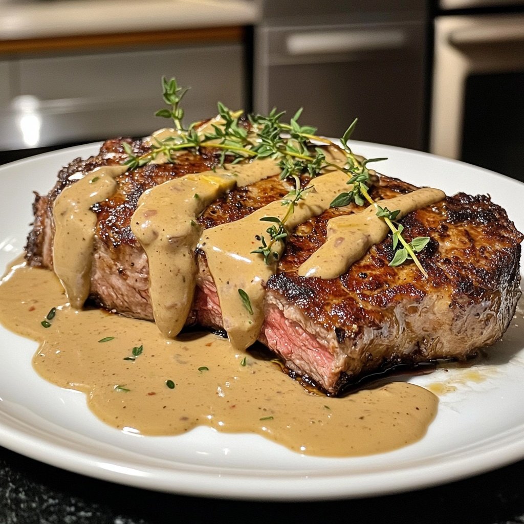 Rinderfilet mit Knoblauch-Dijon-Sahnesauce