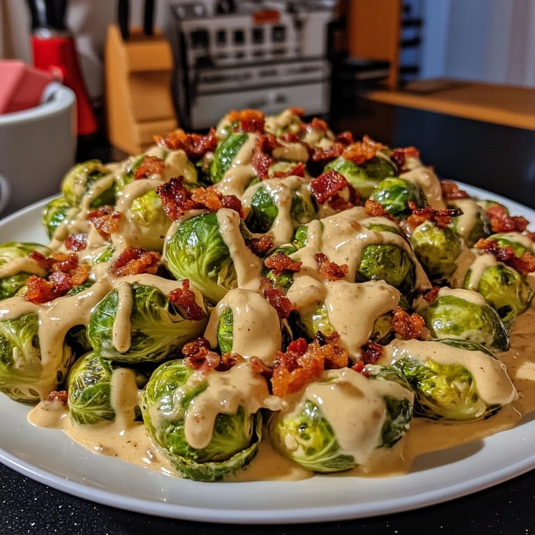 Rahm Rosenkohl Mit Speck Und Cremiger Sosse