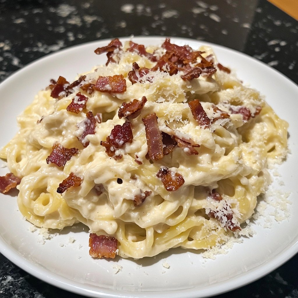 Spätzle-Carbonara mit Speck
