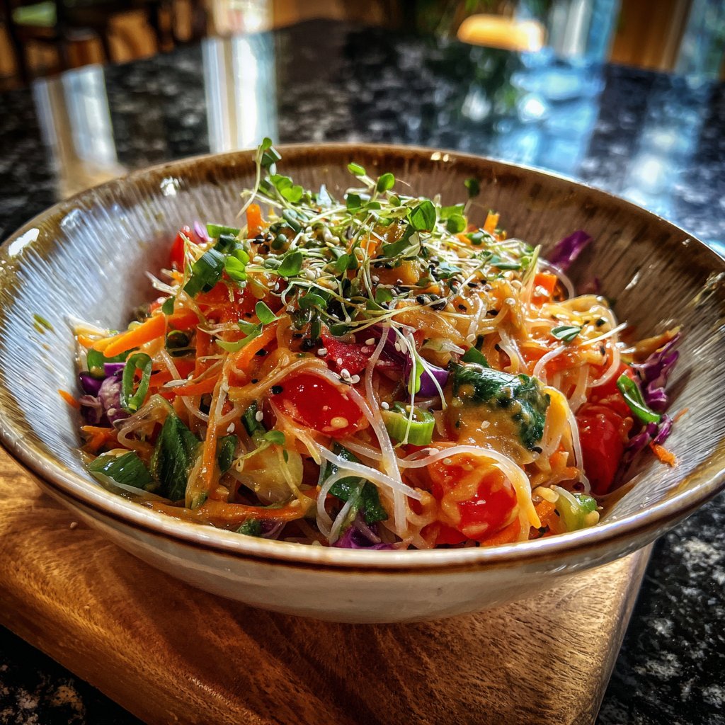Leckere Thai-inspirierte Nudel-Salat