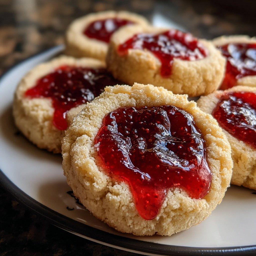 Engelsaugen-Plätzchen mit roter Johannisbeerfüllung​