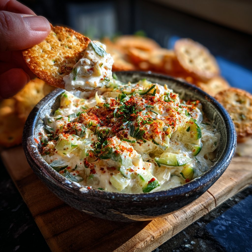 Herzhafter Hüttenkäse Snack Dip
