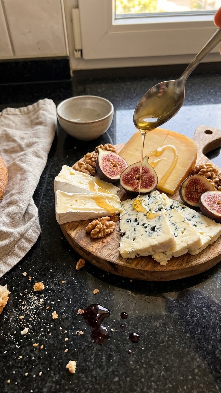 Elegante Feigen Käse Platte