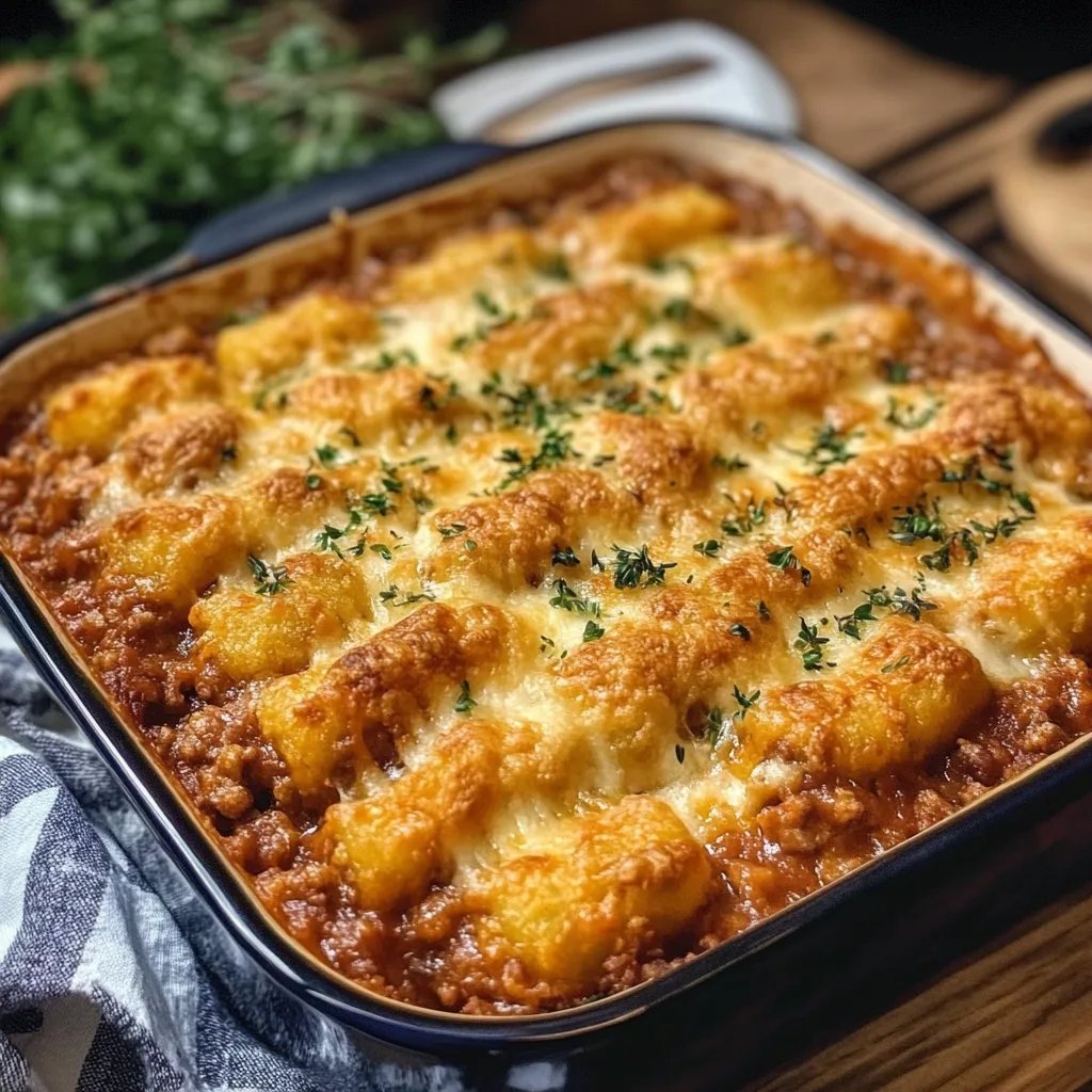 Kroketten Auflauf mit Hackfleisch