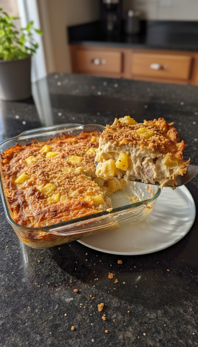 Hawaii Ananas Hähnchen Auflauf