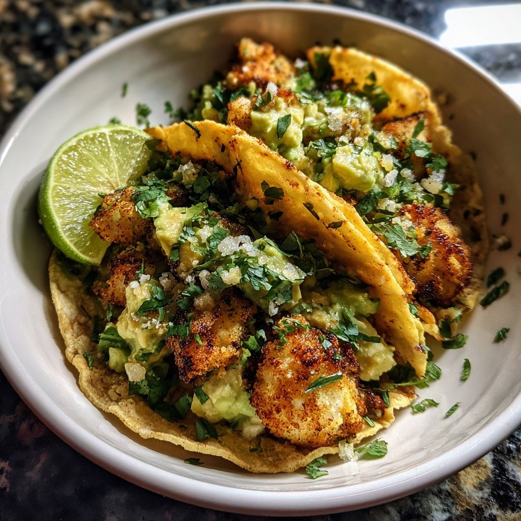 Knusperfisch Taco Schüsseln Avocado