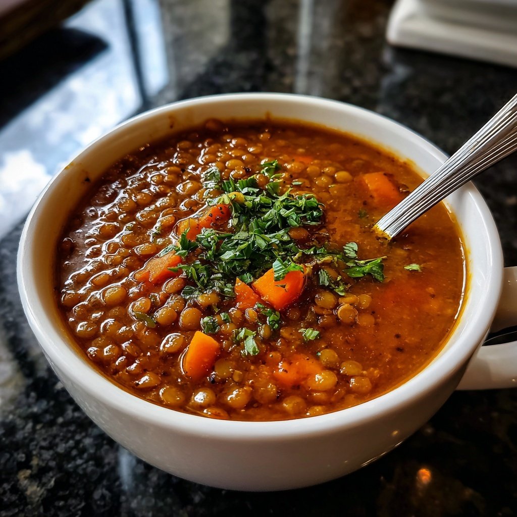 Italienische Linsensuppe mit frischen Kräutern