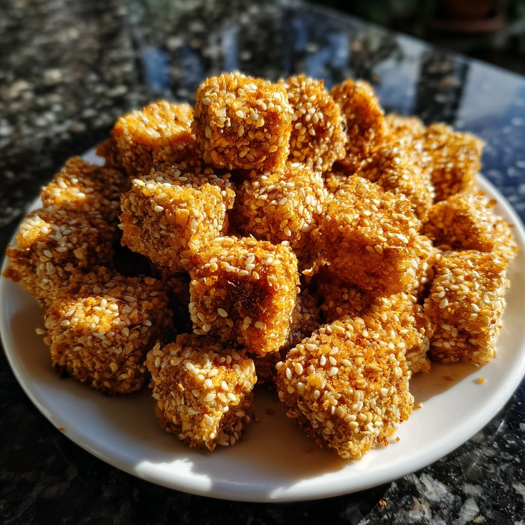 Knusprige Sesam Tofu Luftfritteuse