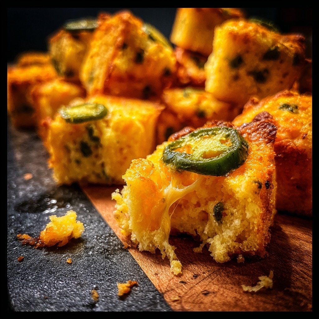 Jalapeño Cheddar Cornbread Bites