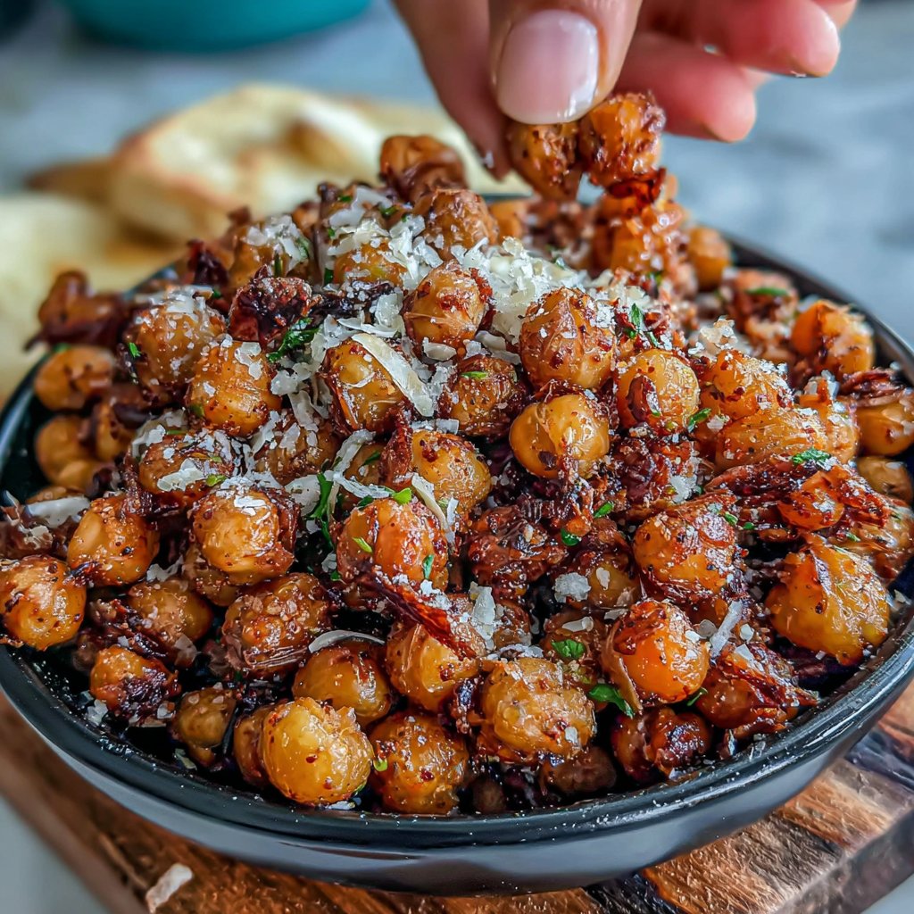 Scharfe Geröstete Kichererbsen Snack