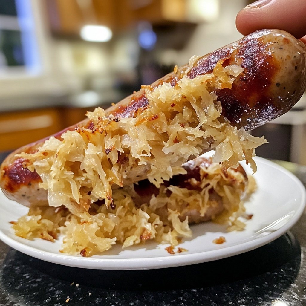 Bratwurst mit Sauerkraut