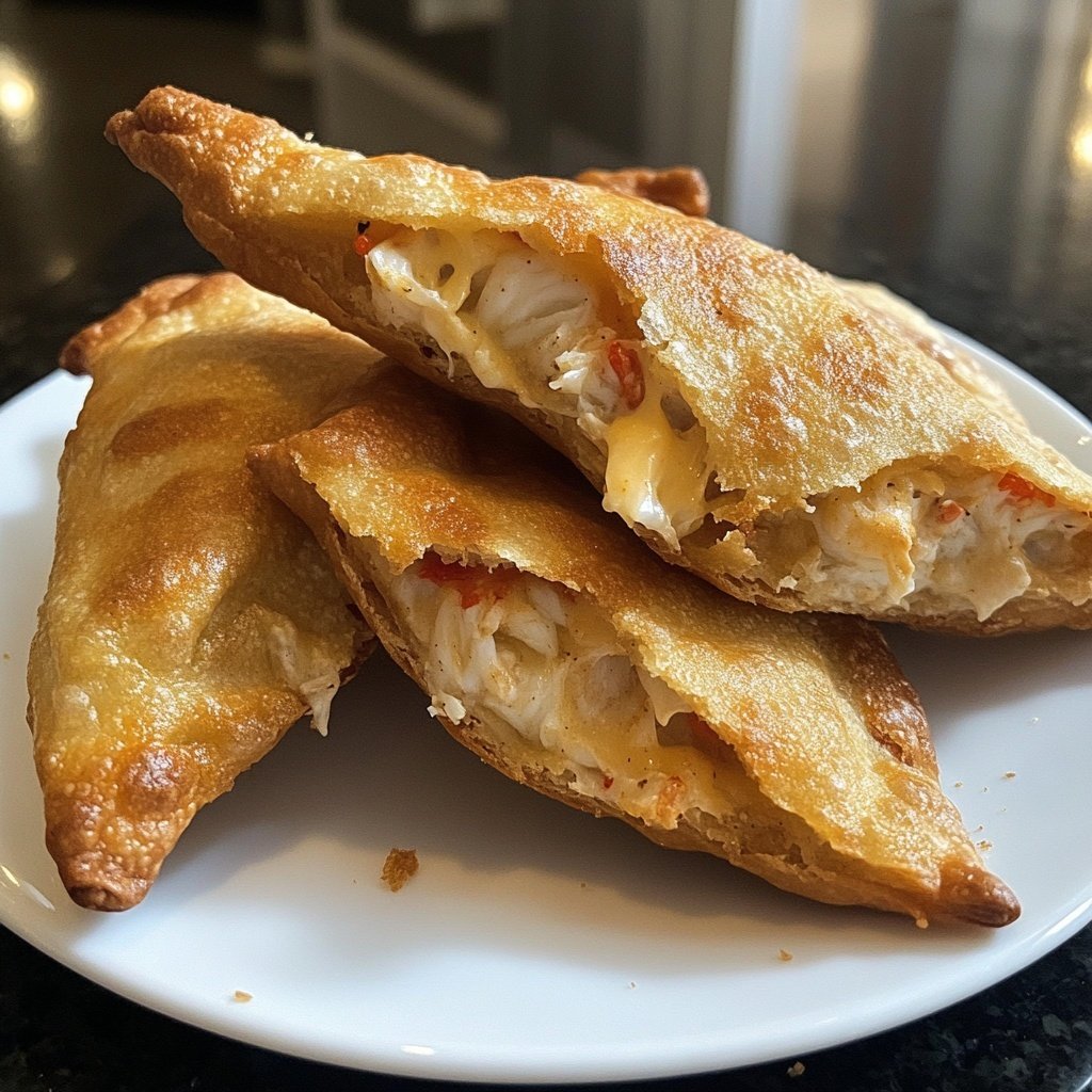 Krabben Rangoon Blätterteig