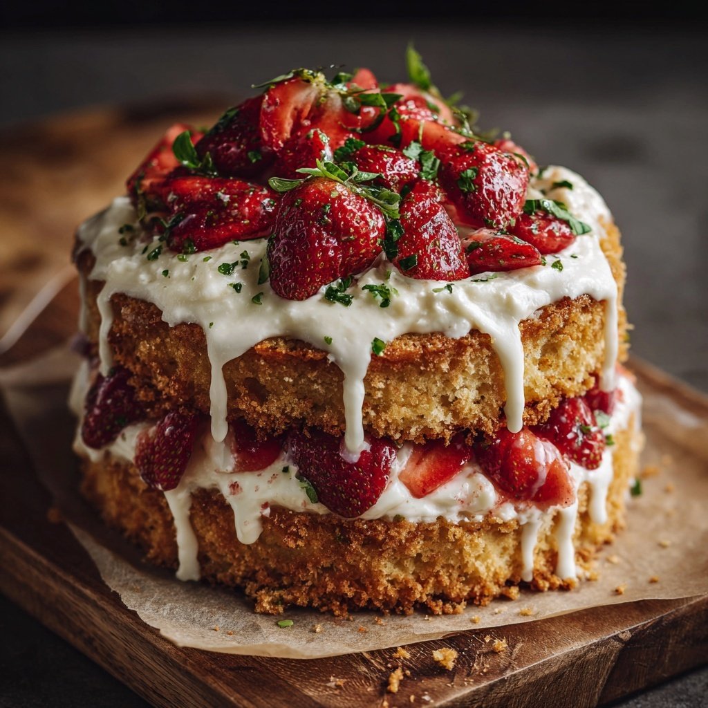 Basil-Infused Strawberry Shortcake