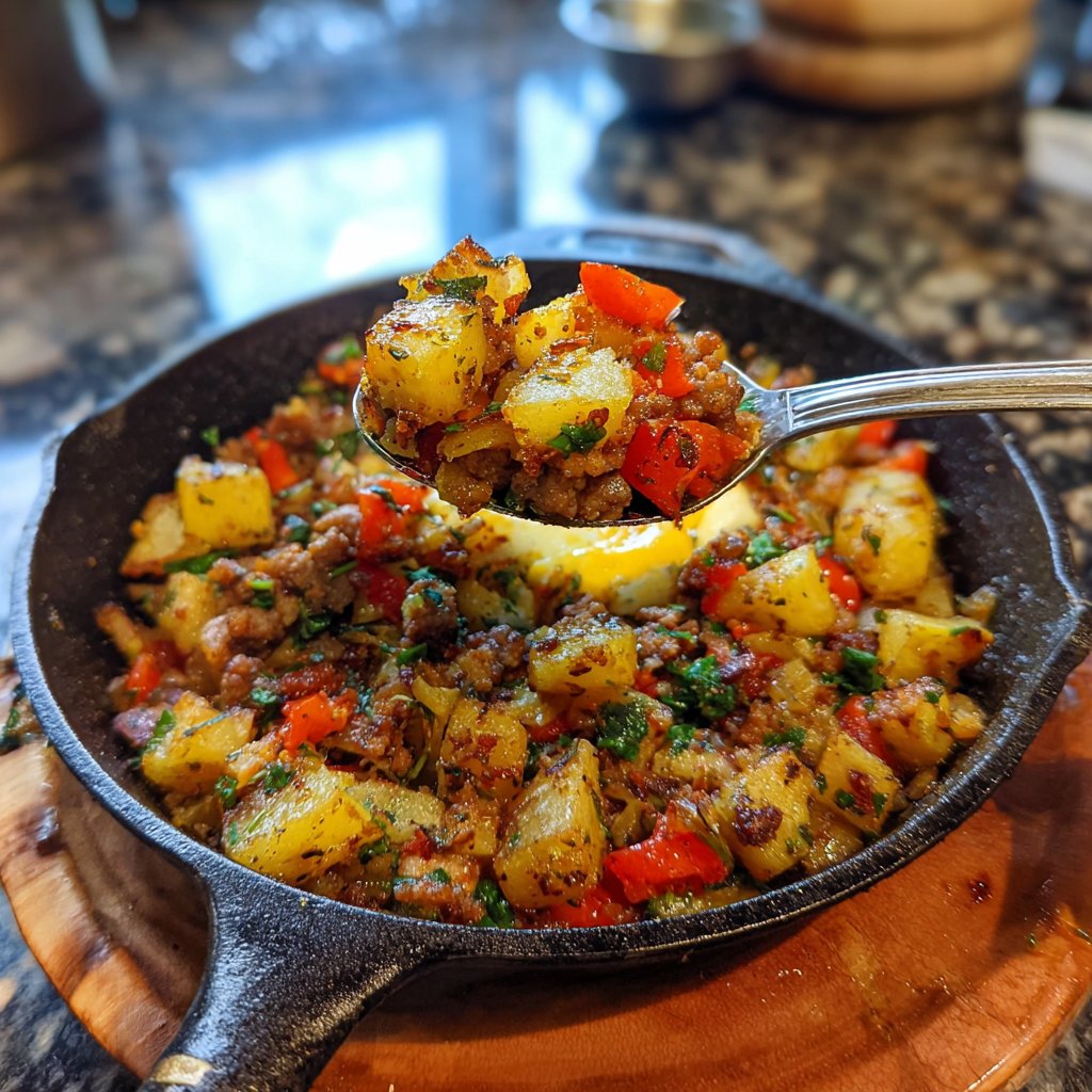 Herzhafter Frühstücks-Kartoffel-Hash