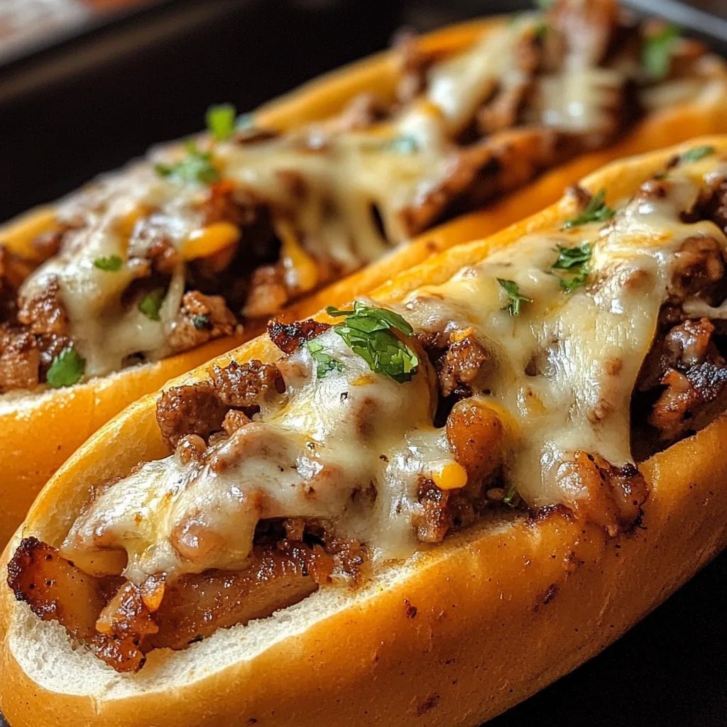 Hähnchen Cheesesteaks