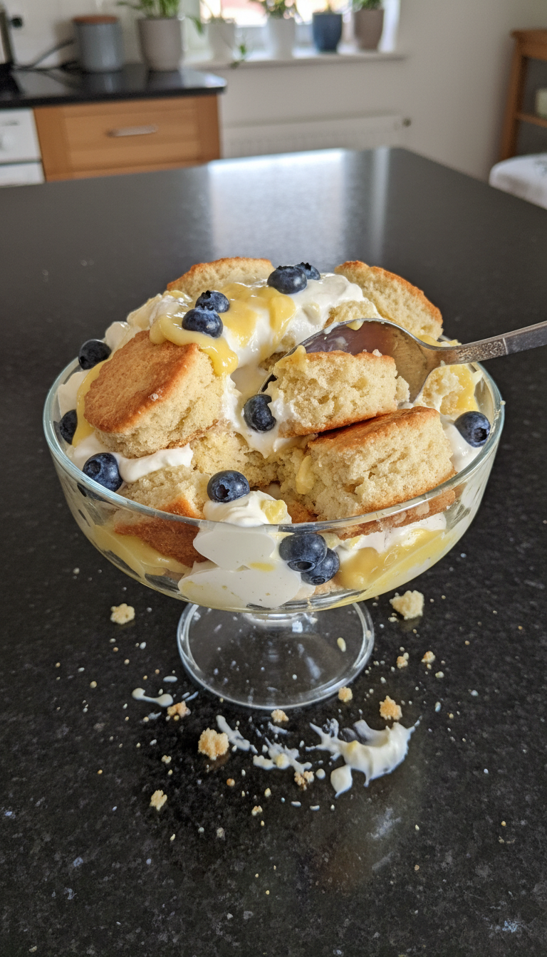 Zitronen Heidelbeer Shortcake Trifle​