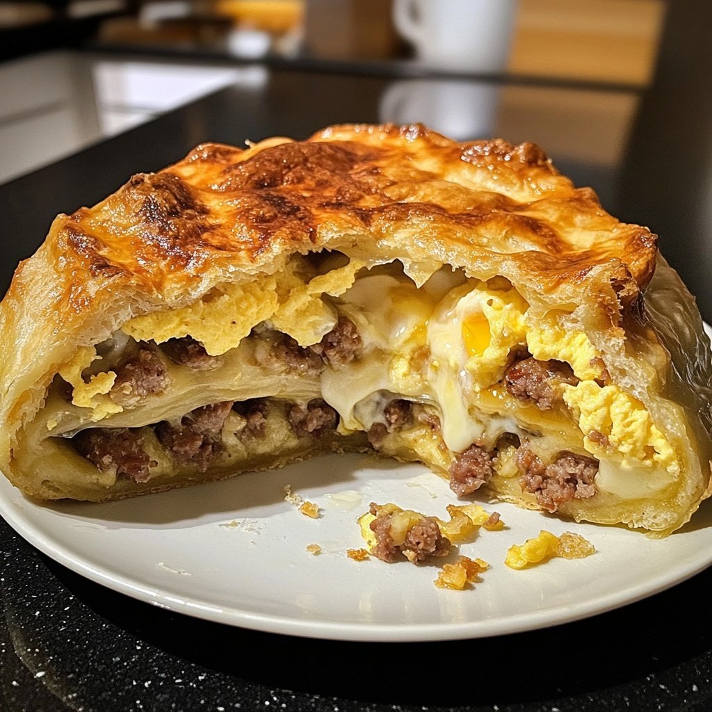 Einfacher Frühstück Wurst Ei Auflauf