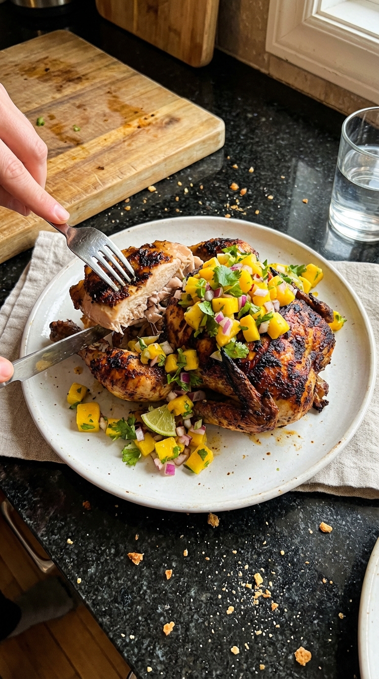 Gegrilltes Hähnchen mit Mango Salsa​