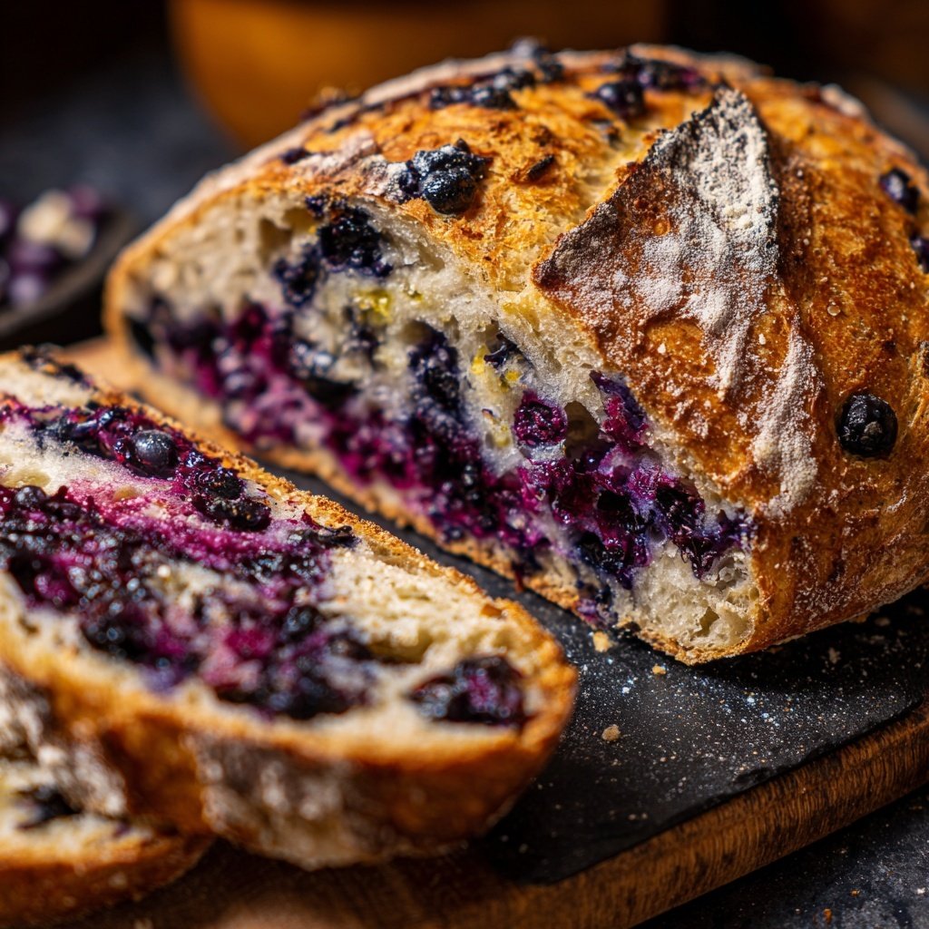 Frühlings Blaubeeren Zitrone Sauerteig Brotrezept