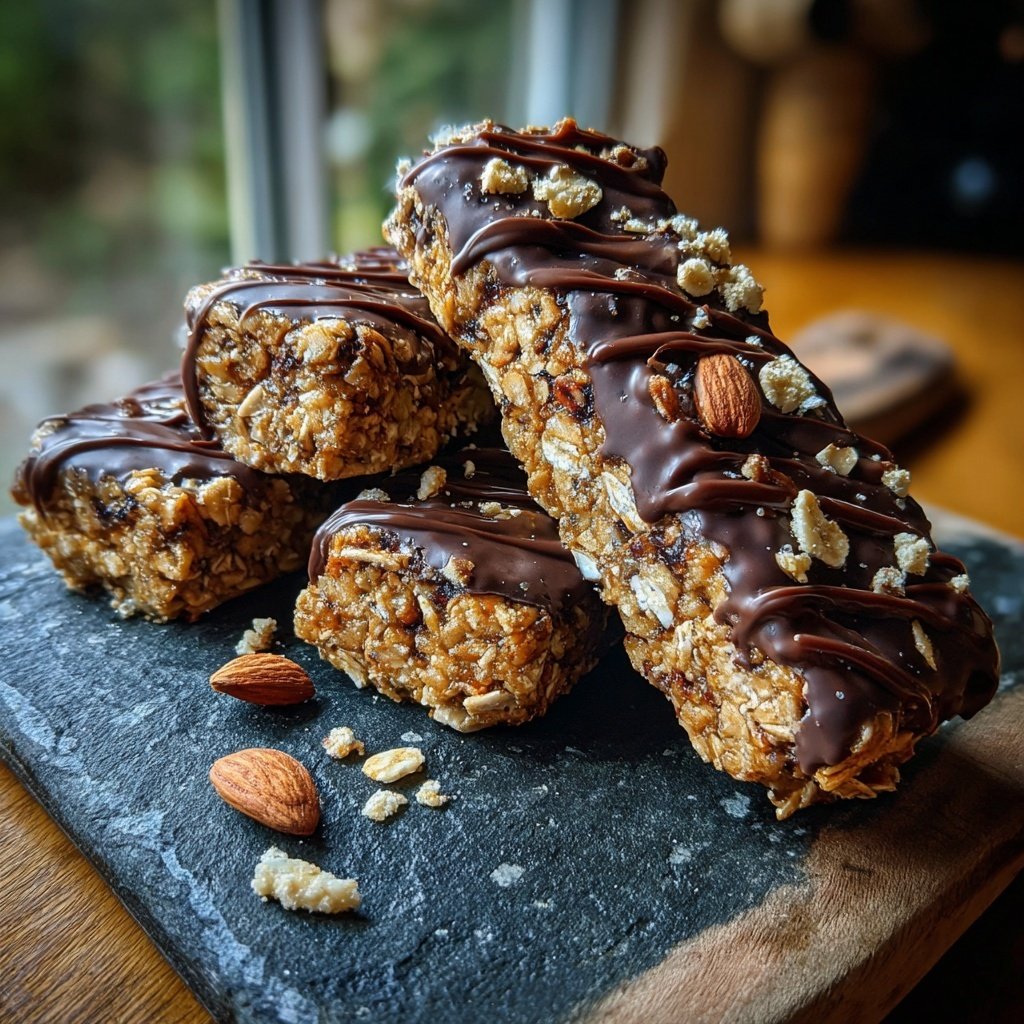 Energieriegel mit Schokolade