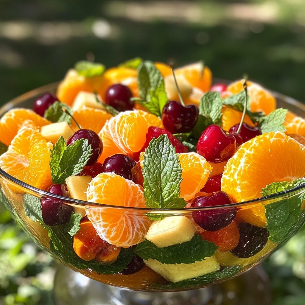 Klassische Silvester Bowle mit Früchten